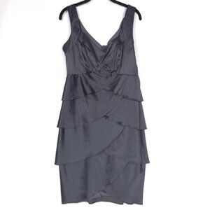 NWT Maria Bonita VTG‎ Dress LARGE USA🇺🇸MADE Satin Shutter Pleat Sheath St.6007
